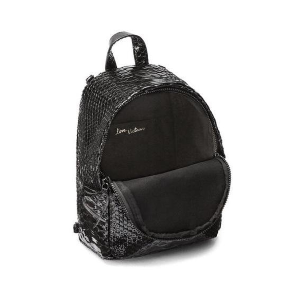Victoria’s Secret black luxe python mini backpack - Picture 11 of 12